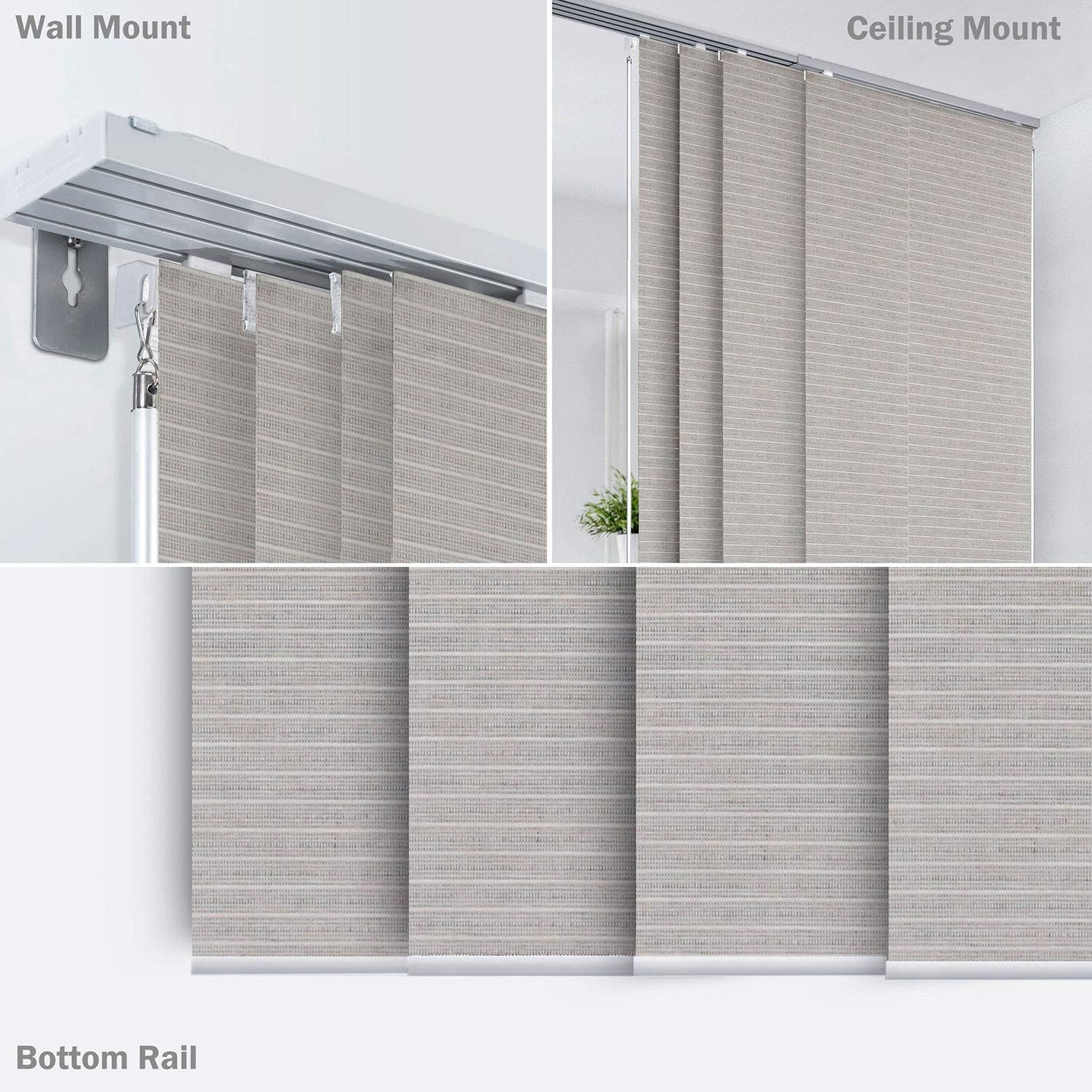 GoDear Design Adjustable Sliding Panel Track Vertical Blinds for Windows 45.8- 86 W x 96 H, Extendable Patio Door Blinds for Sliding Door, Trimmable Fabric Panel Curtinsa, Semi-Privacy, Tea Time GoDear Design Adjustable Sliding Panel Track Vertical Blinds for Windows 45.8- 86 W x 96 H, Extendable Patio Door Blinds for Sliding Door, Trimmable Fabric Panel Curtinsa, Semi-Privacy, Tea Time