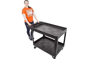 Tubstr Extra Large Two Shelf Utility Service Cart