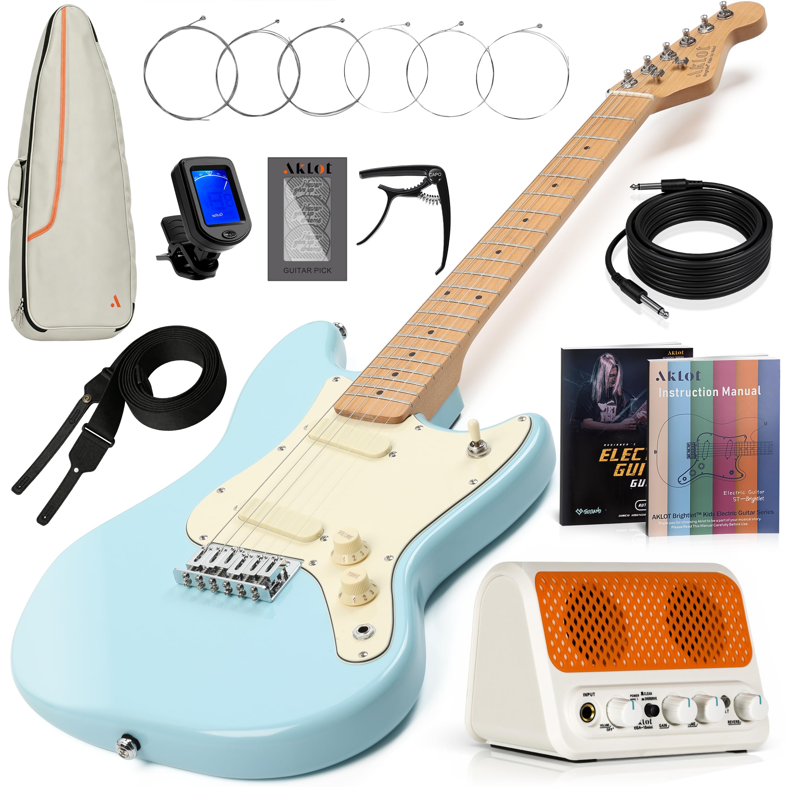 Amazon | AKLOT 36インチ キッズエレキギター:3/4サイズ ミニエレキ