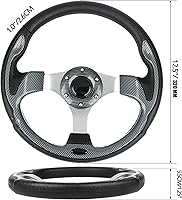 Vista 5 de Volante de carrito de golf de fibra de carbono de 12.5 pulgadas para Club Car DS & Precedent, EZGO TXT/RXV Yamaha Most Golf Cart