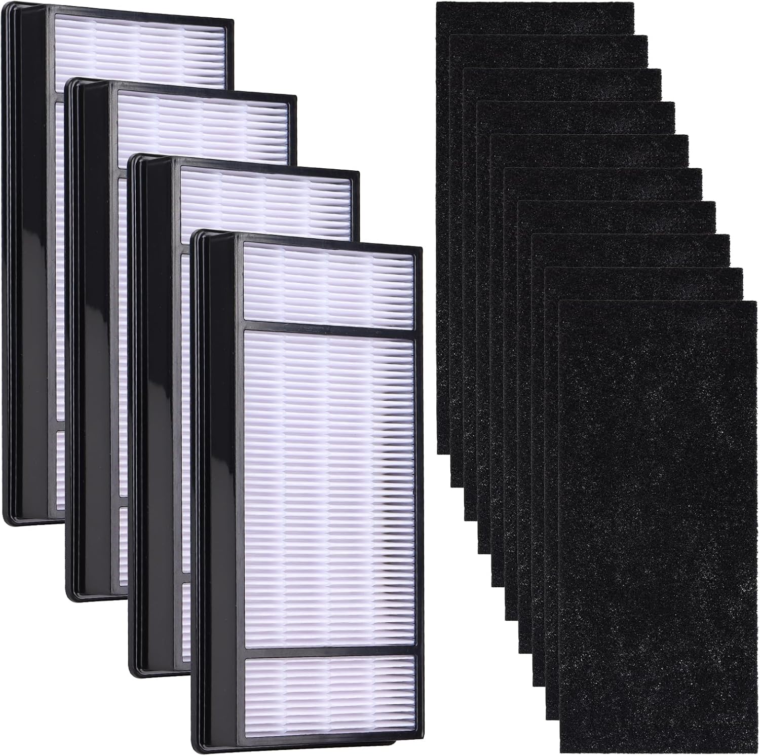 HRF-H1 Replacement Filter H Compatible with Honeywell Air Purifiers HRF-H2 True HAPA Replacement for Honeywell Model HPA050 HPA060 HPA150 HPA160 HHT055 HHT155 (4 Filter+10 Carbon)