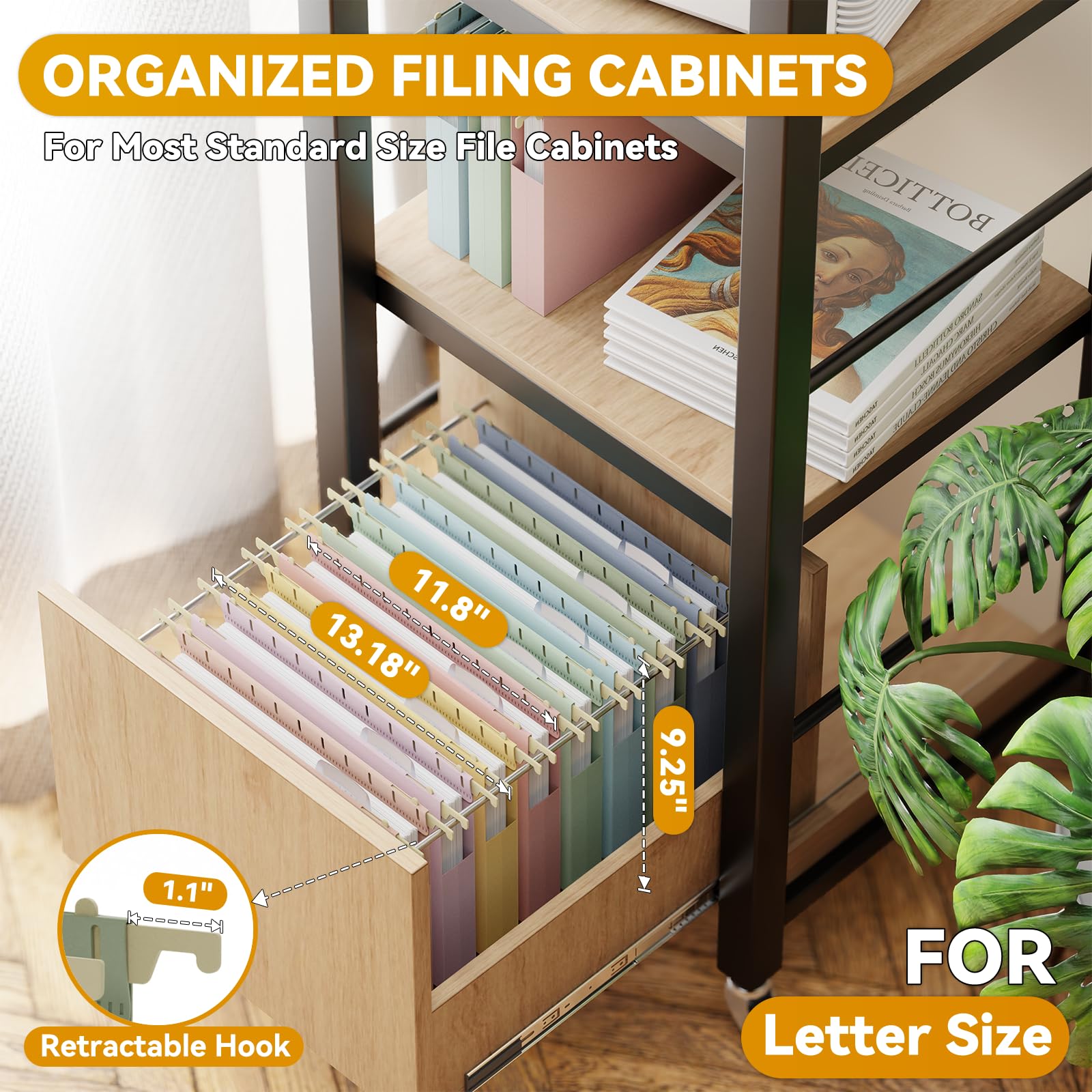 Kunststoff-Hängeregistratur-Ordner in Briefgröße, verstärkte Aktenordner mit Tabs, 2,5 cm Erweiterung, Hängeregistratur-Organizer für Zuhause, Büro, Macaron, robuste Ordner für Aktenrahmen, 12