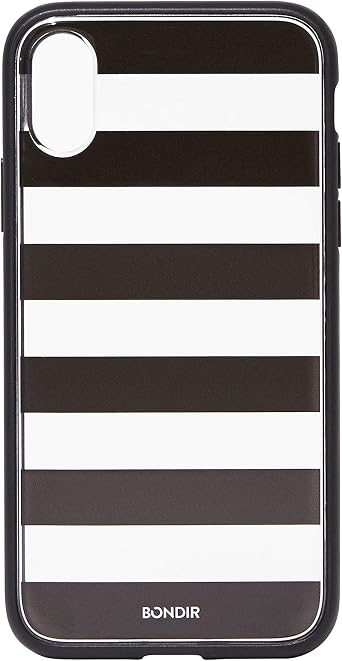 Black Stripe (Clear Cell Phone Case) [Drop Test Certified] for Apple (5.8) iPhone X, iPhone Xs