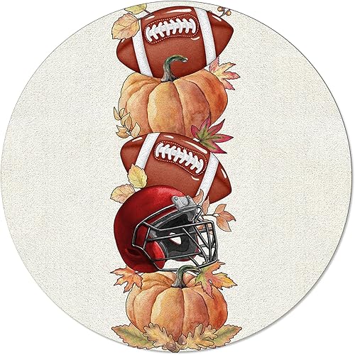 Miniatura 8 de Alfombra redonda de muñeco de nieve roja de 6 pies, lavable para interiores y exteriores, para dormitorio, cocina, baño, sala de estar, comedor,