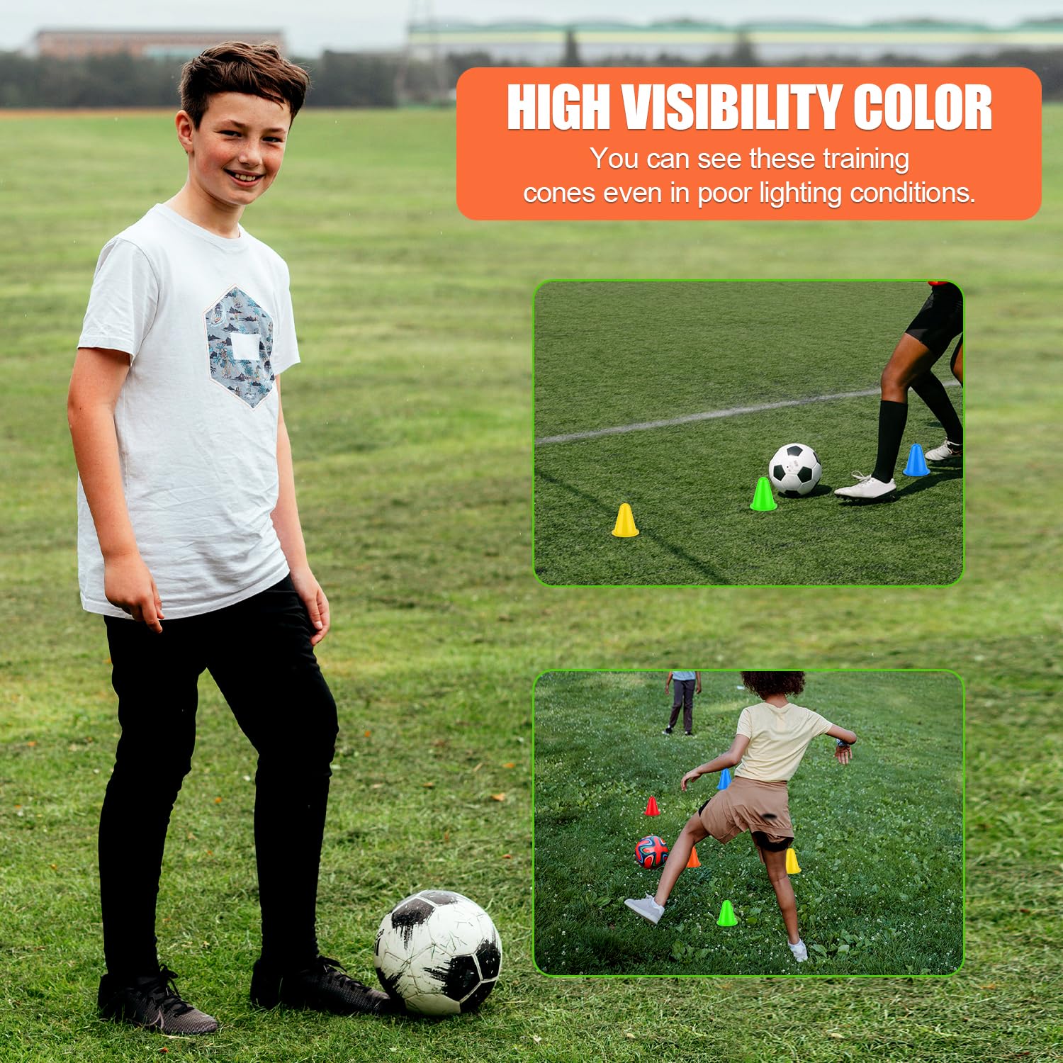 20pcs Soccer Cones, 3.15 Inch Mini Practice Cones Curacao - View #2