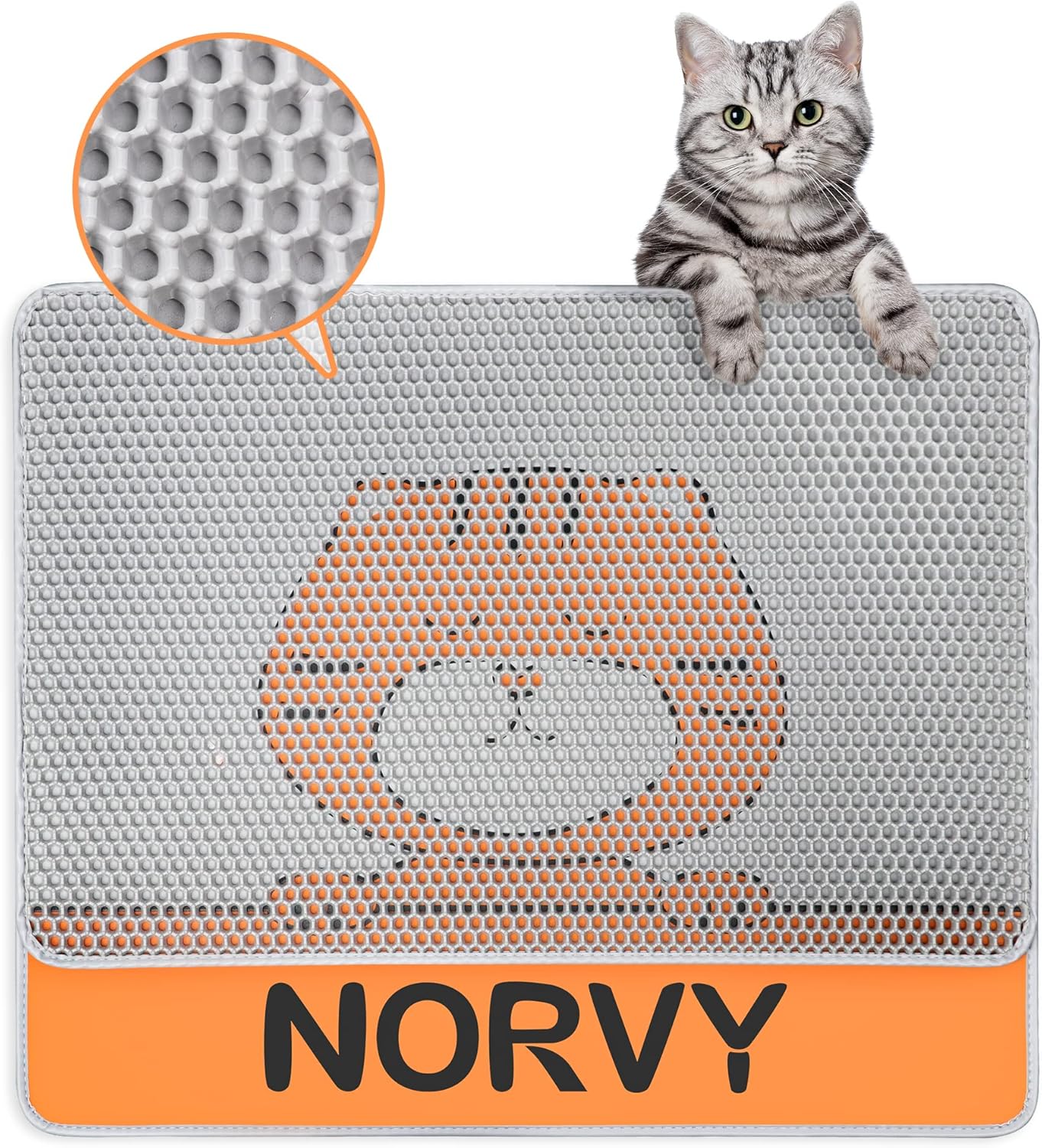 Norvy Extra Large Cat Litter Mat 76 X 63 cm Jumbo Cute Kitty Litter