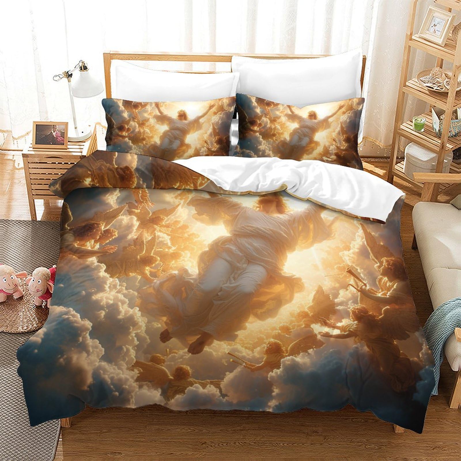 Literie Jésus 3D cadeau idéal pour lit enfant et adolescent en 220x240cm