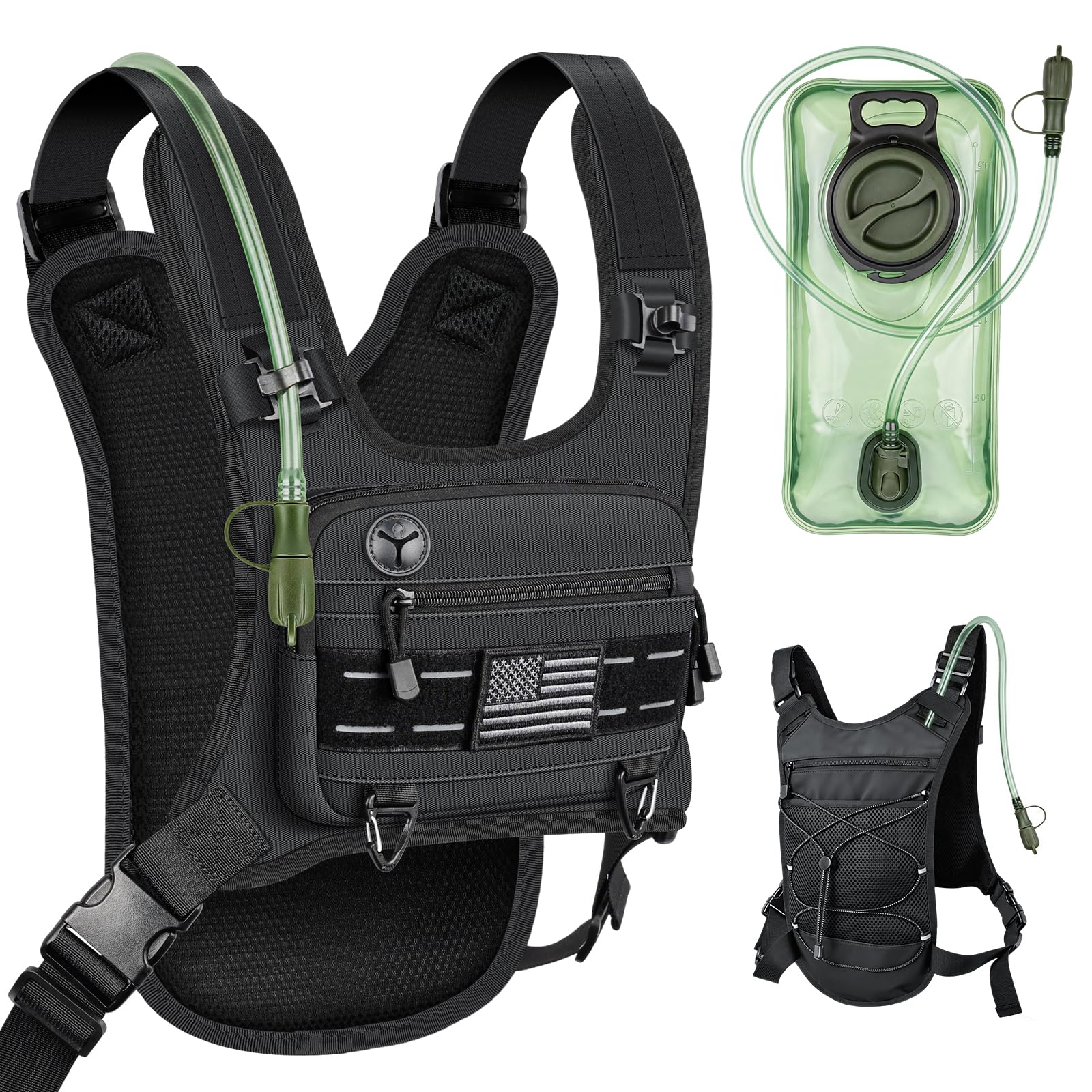 Hydration Backpack with 2L Water Bladder, Water Backpack for Hiking