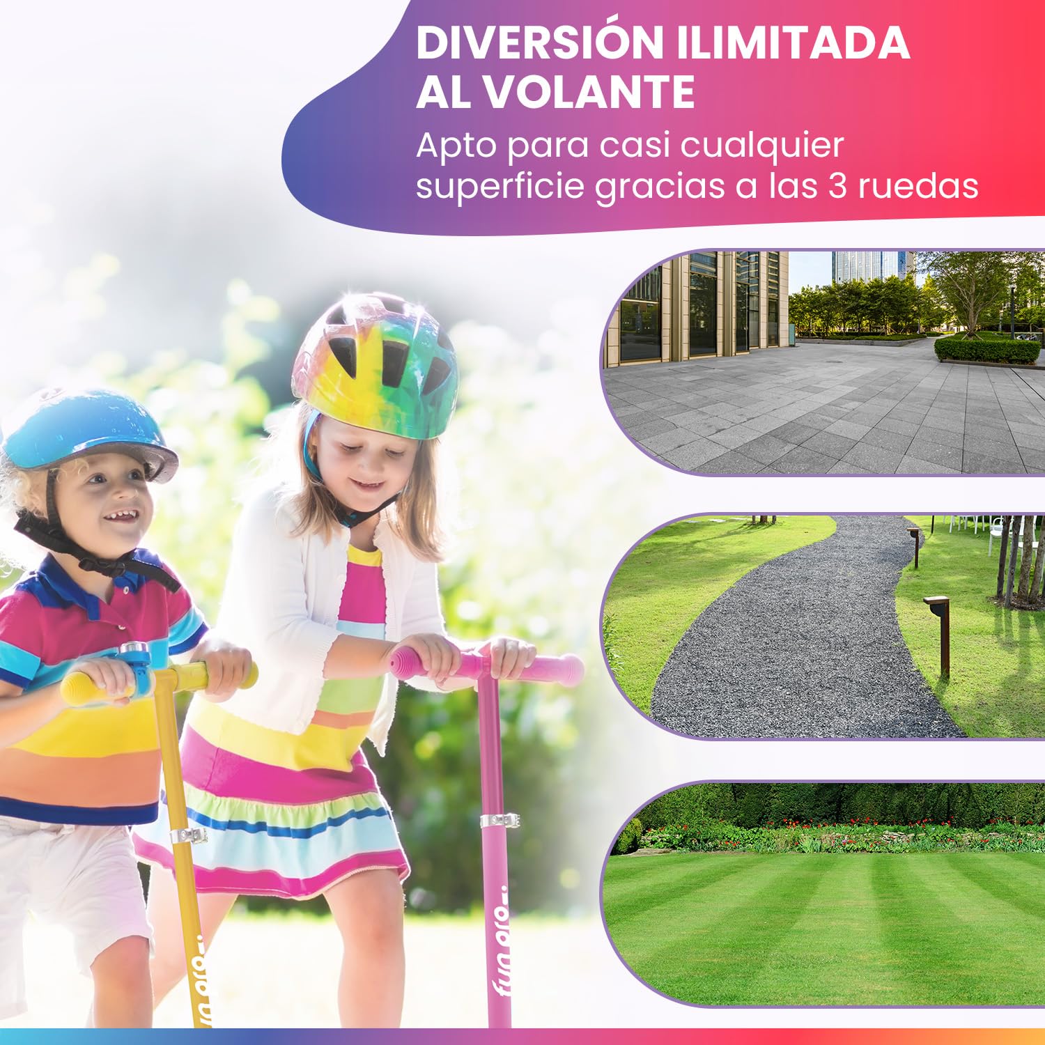 Hasta 80KG Scooter Infantil Premium Seguro con Ruedas LED Plegable