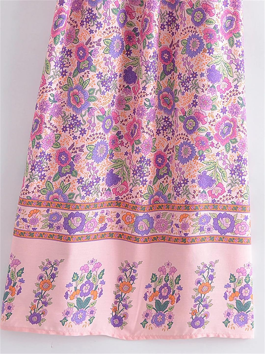 Disimlarl Kimono da donna con stampa floreale, stile bohémien, scollo a V, copricostume, maniche a pipistrello, bikini