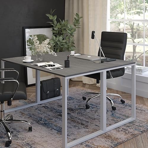 Miniatura 82 de Flash Furniture escritorio para computadora Nogal rústico,Negro,Blanco,Arce,Mahogany,Gris (rustic gray),Nogal,https://www.amazon.com/dp/undefined