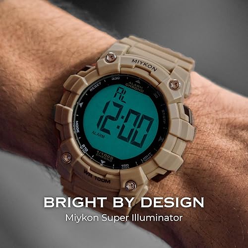 Miniatura 5 de Miykon Military Watches for Men Large Display Tactical Watch Built with Shockproof Resin, 100M Waterproof Digital Sports Watch Super Illuminator,