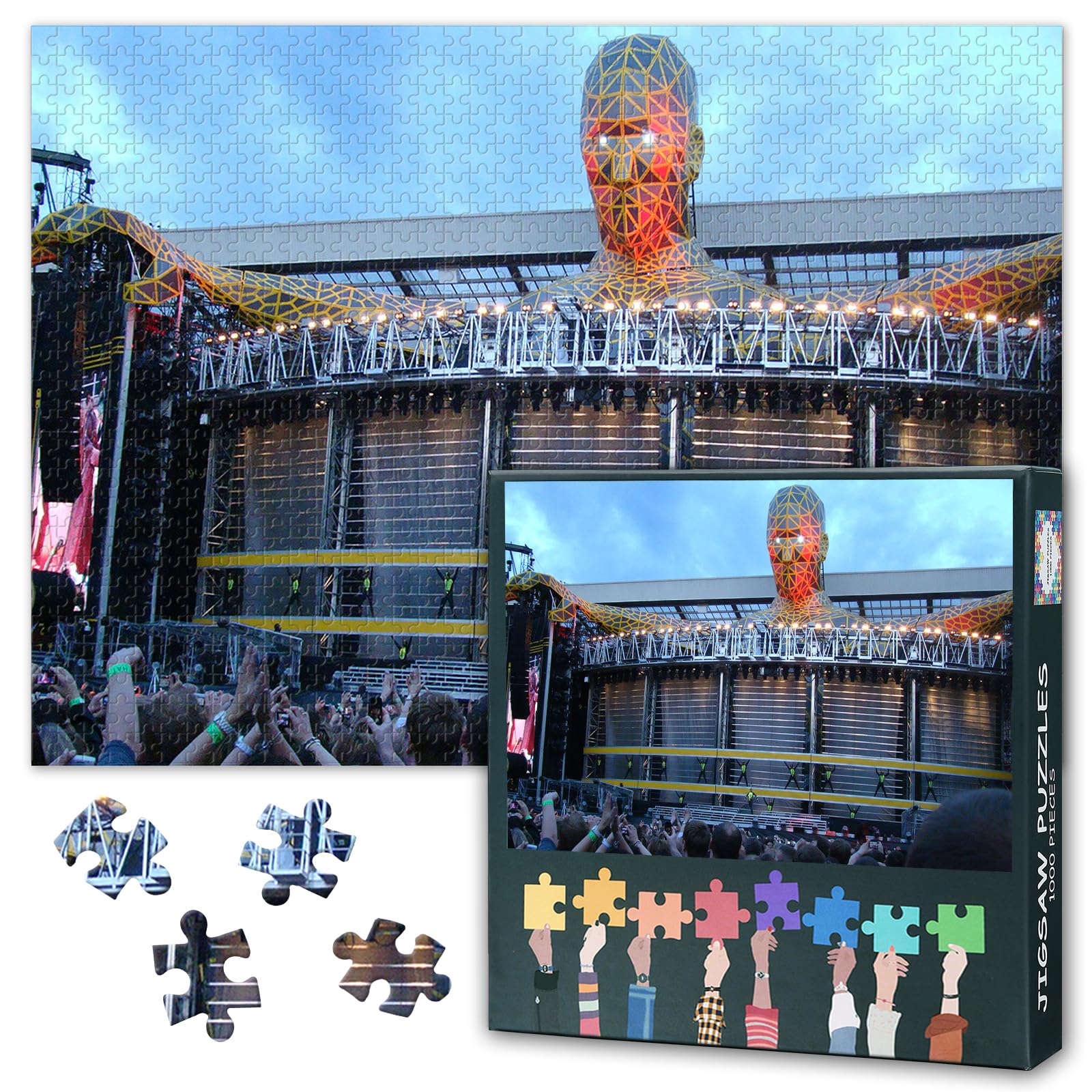 1000 Pieces Jigsaw Puzzles - Sunderland Stadium,50x70cm Challenging Puzzles for Adults,Soccer Football Stadium Puzzle Home Decor & Family Board Games — image 1