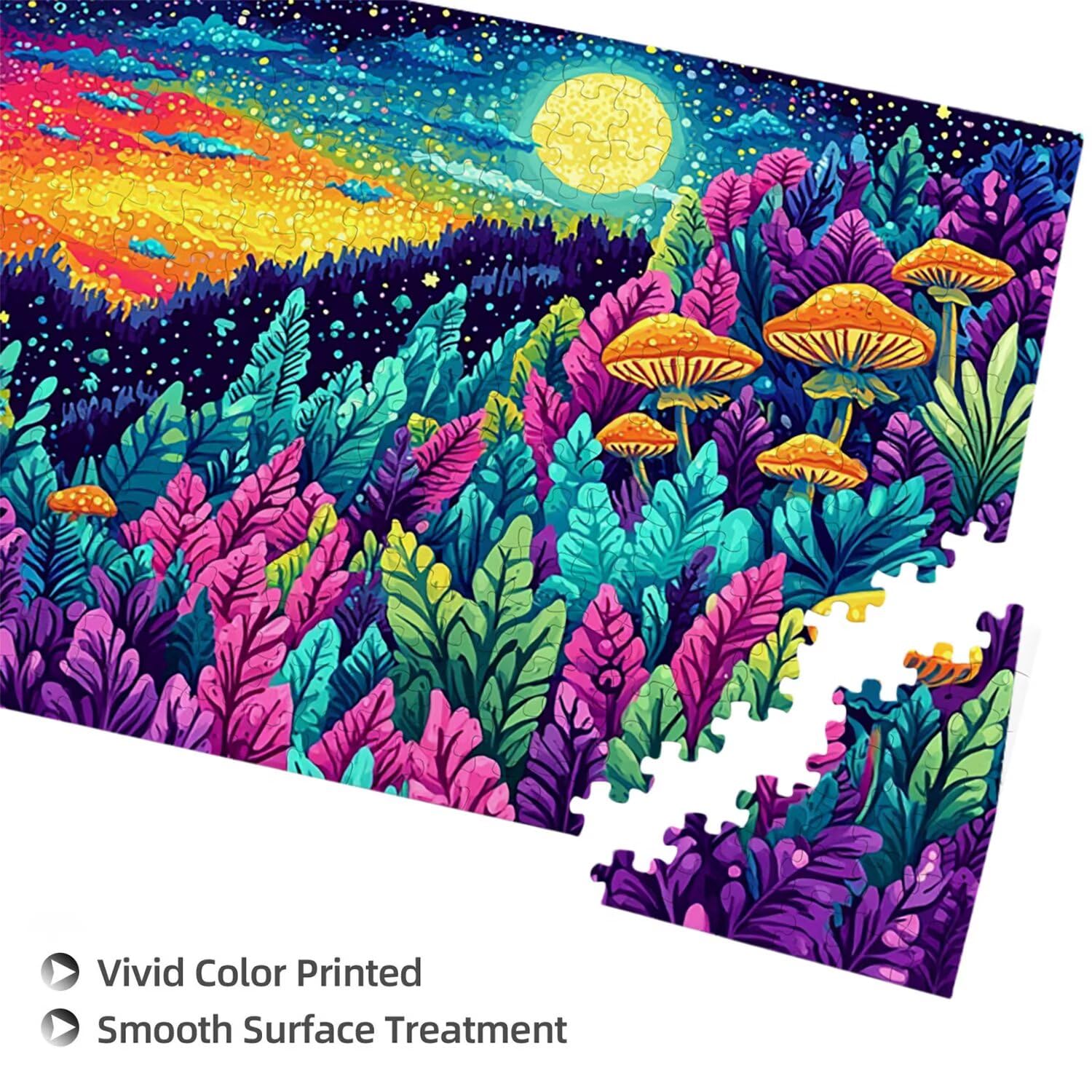 Puzzle de Madera para Adultos 1312 Piezas - Setas forestales, Obra de Arte de Juego de Rompecabezas para Adultos, Puzzle de Impresión de Alta Definición Multicolor, Pasatiempo Creativo Regalo b-820