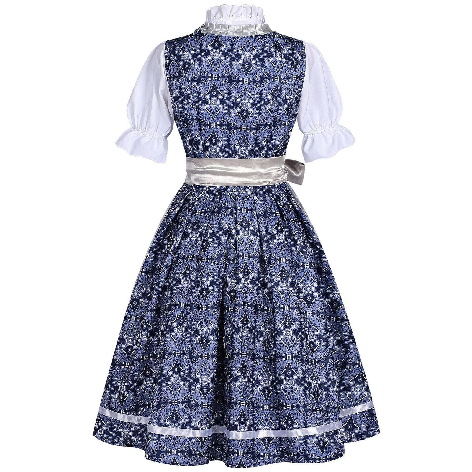 Generisch Mini abito da donna bavarese per Oktoberfest, con pizzo e lacci, per feste, Oktoberfest, carnevale, cosplay, tradizionale Dirndl