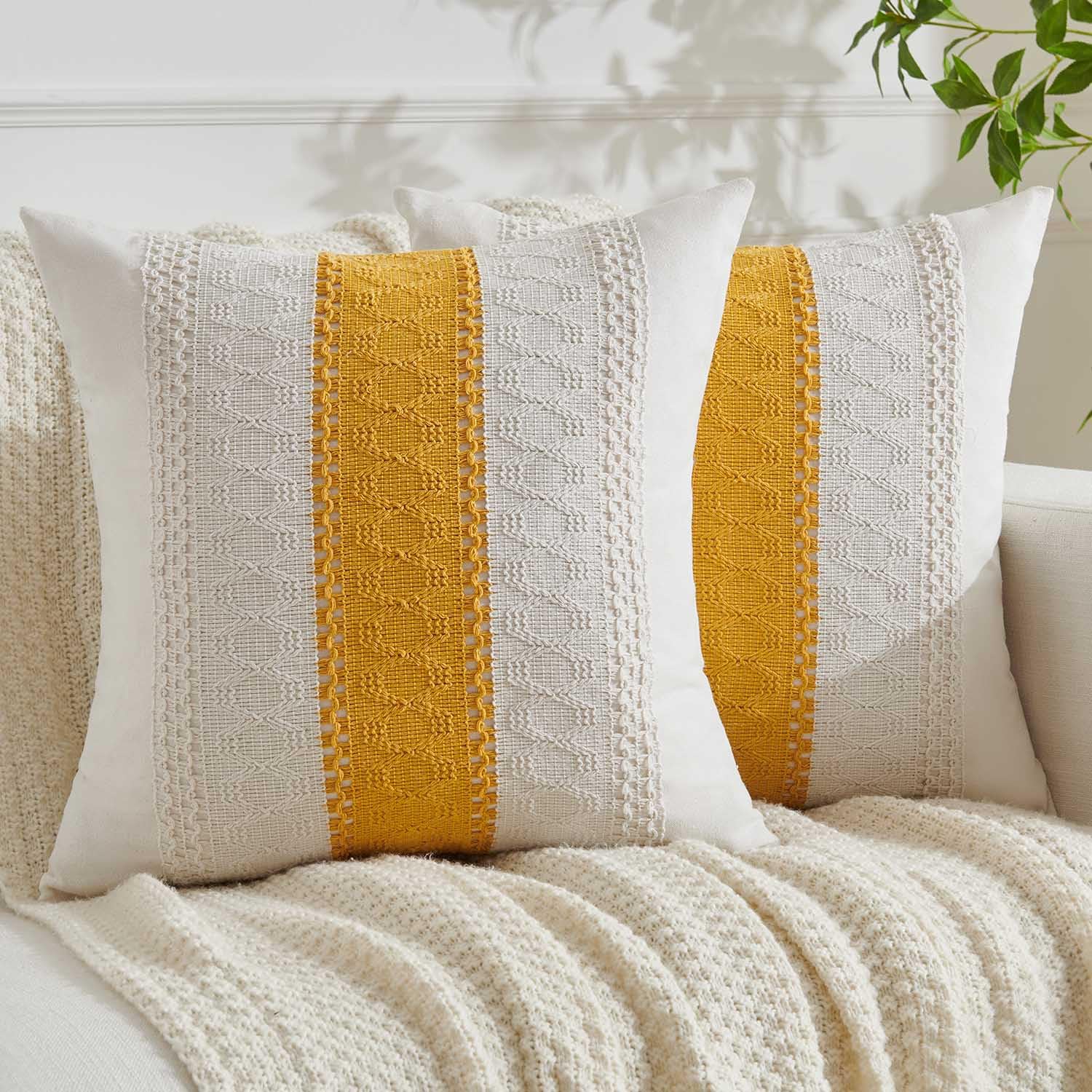 Aoihrraan Fodere per Cuscini Set di 4, Fodere Per Cuscini Con Motivo Boho Retro Geometria Bohémien Morbido Peluche Corto Quadrato Federa per Divano Camera da Letto Auto Sedia Casa Decoro 40x40cm