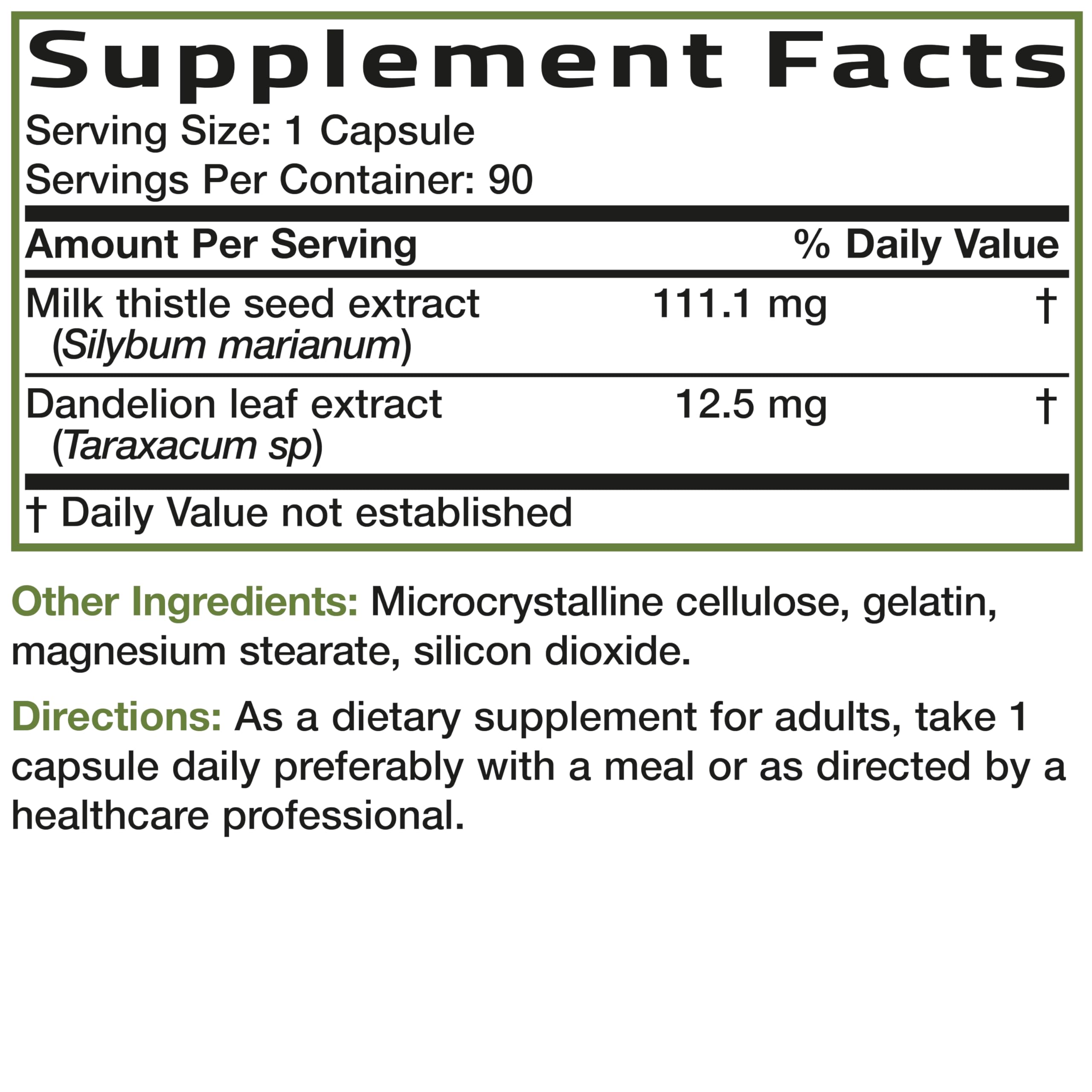 Bronson Milk Thistle Silymarin Marianum & Dandelion Extract, 90 Capsules — Amazon image 8