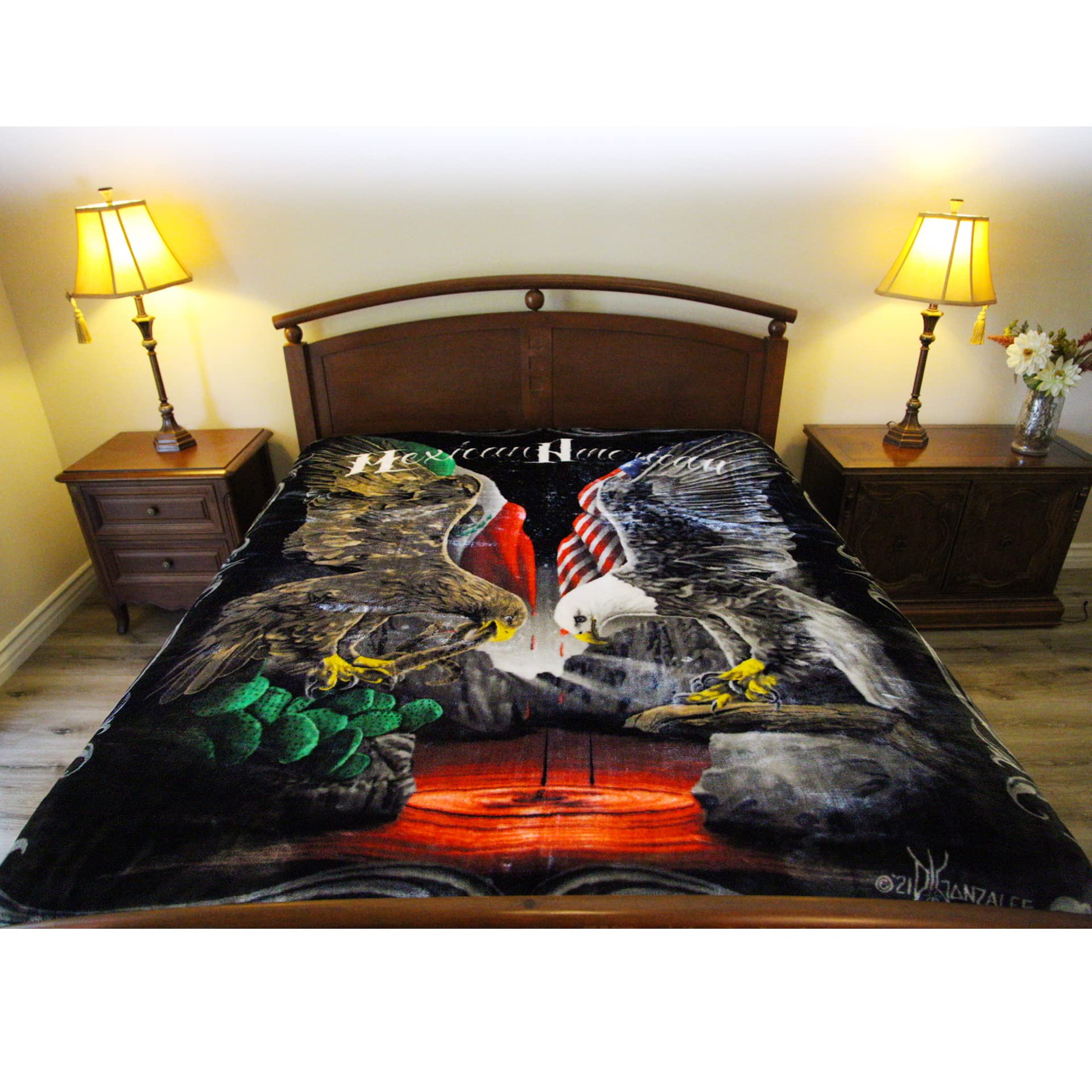 Amazon.com: Plush Throw Blanket - Mexican American - Queen