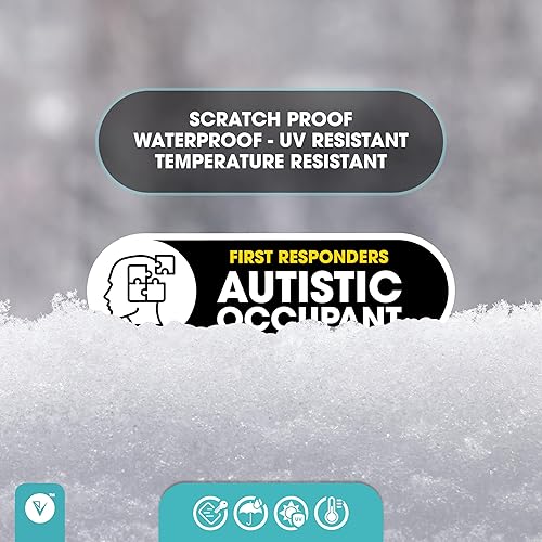 Miniatura 4 de Adhesivo para automóvil para ocupantes autistas, paquete de 2 accesorios de concientización sobre el autismo, calcomanía de seguridad para niños,