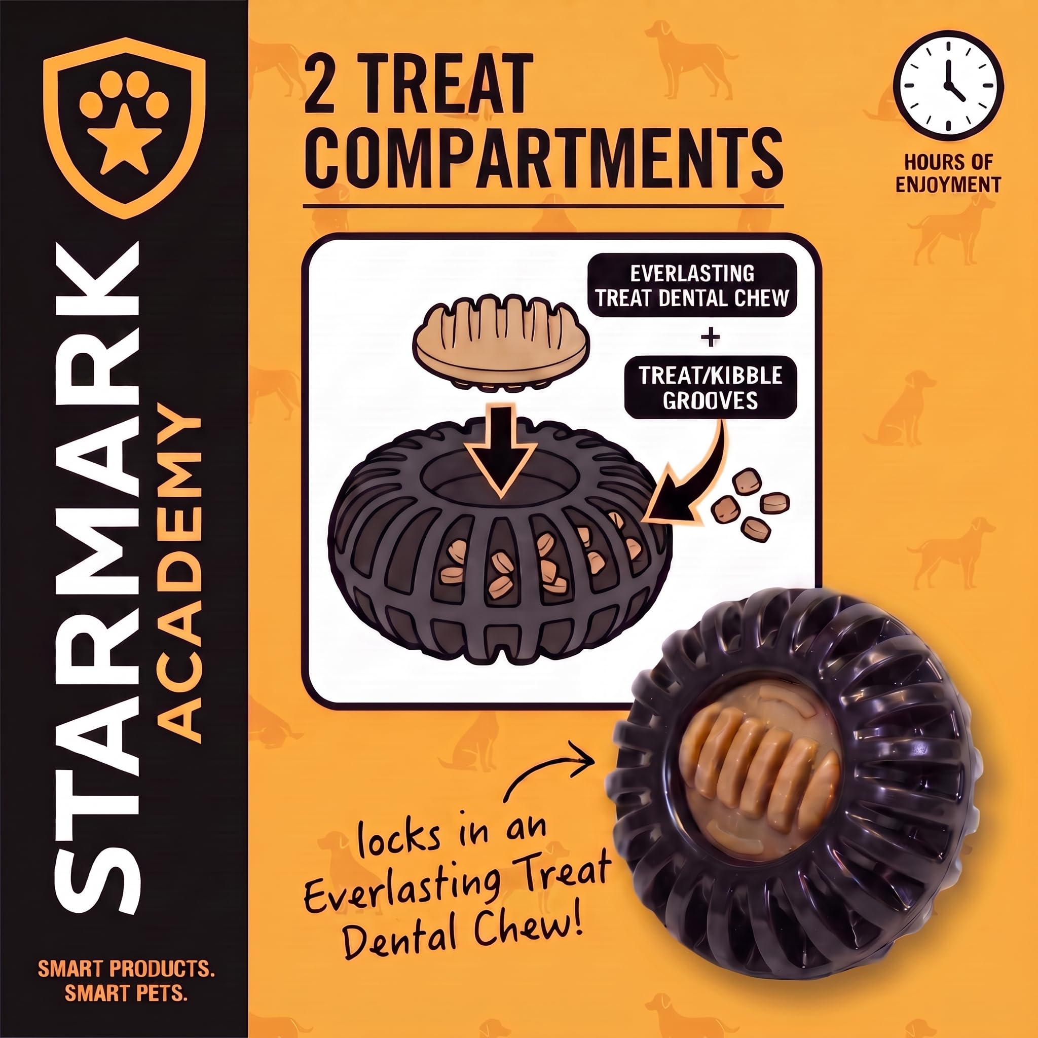 STARMARK Everlasting Treat Wheeler Jouet pour Chien Taille M