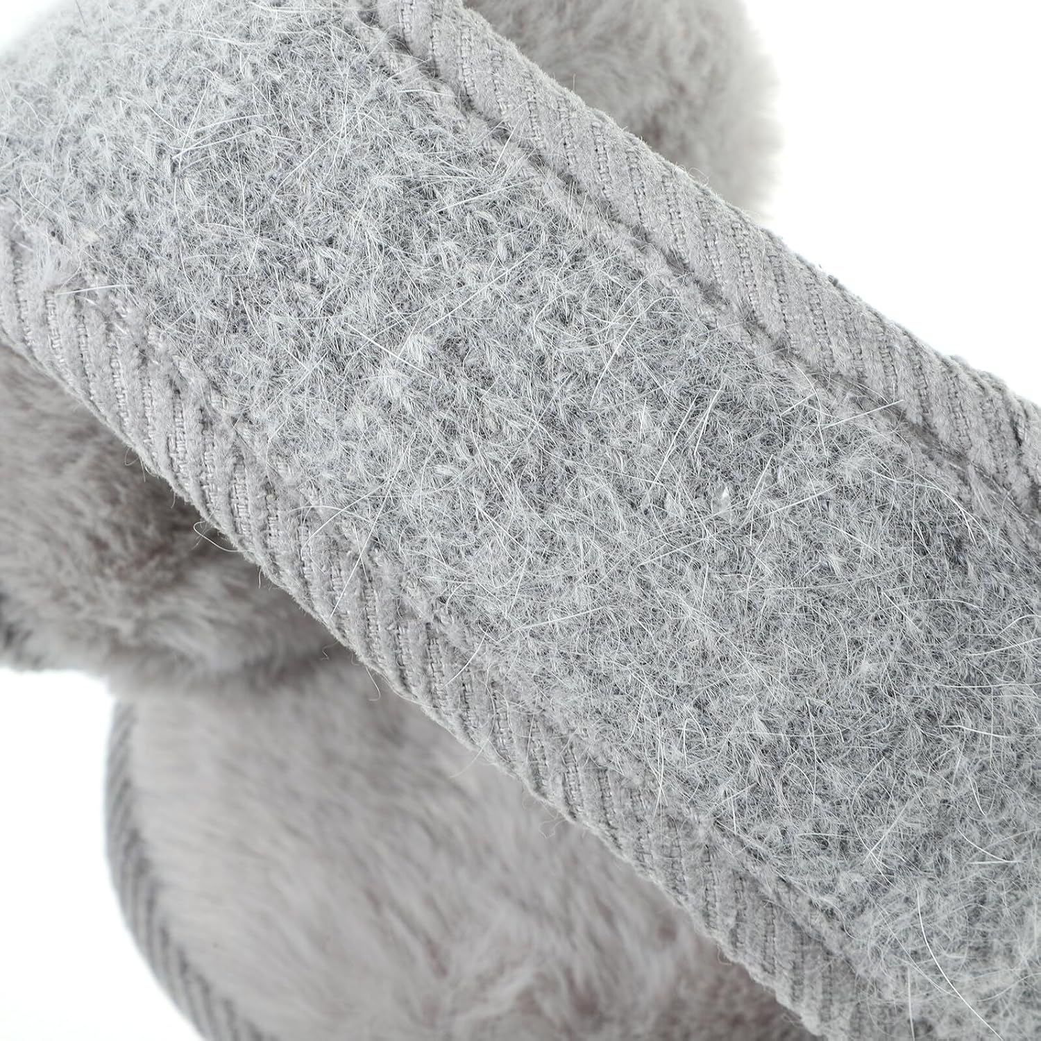 2pcs Plush Ear Muffs Soft Knit Winter Ear Warmers for Women Cold Weather Protection Cozy Warming Earmuffs
