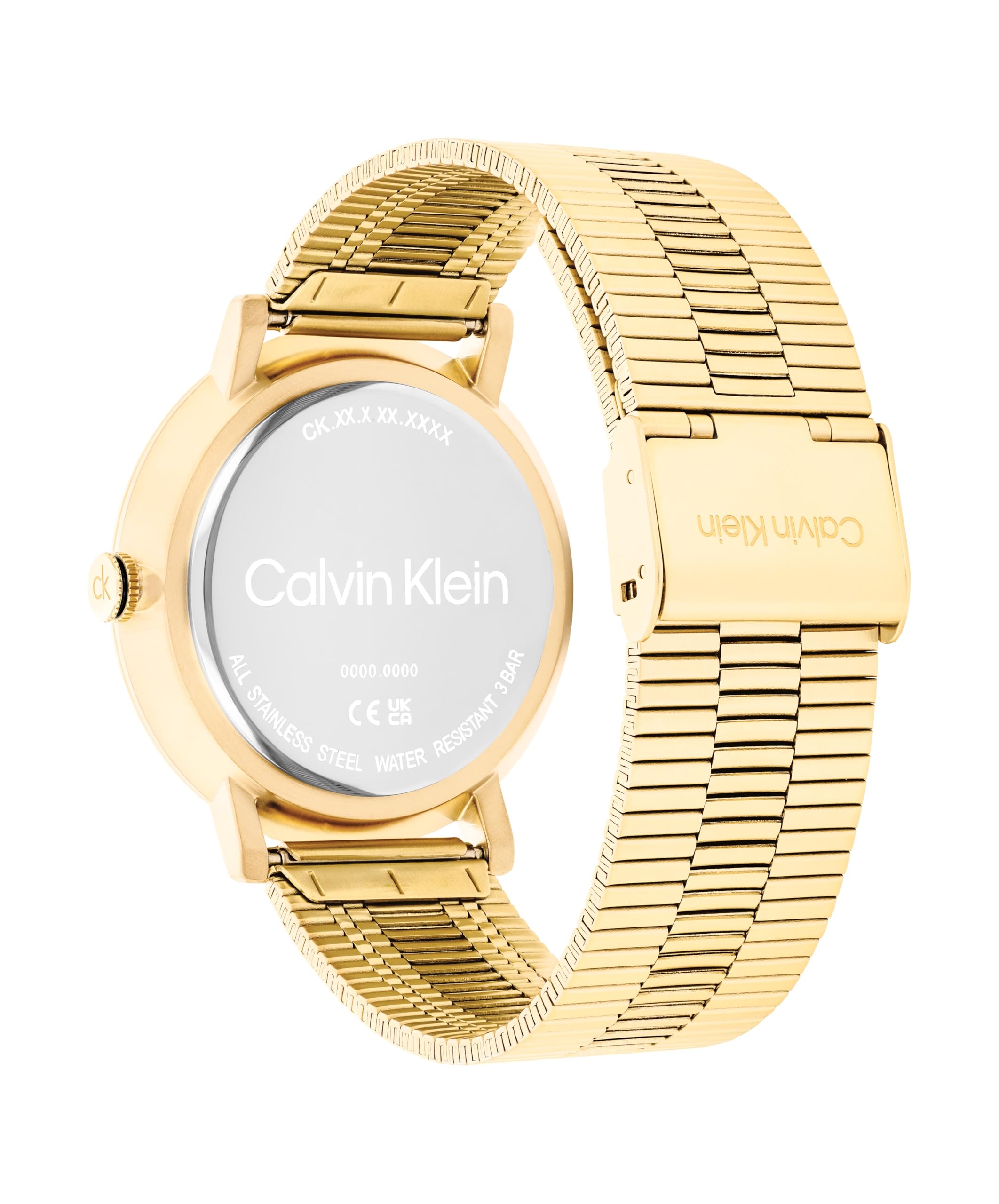 Calvin Klein Orologio con Movimento al Quarzo a Tre Lancette Collezione CK REAL con Cinturino in Acciaio Inossidabile