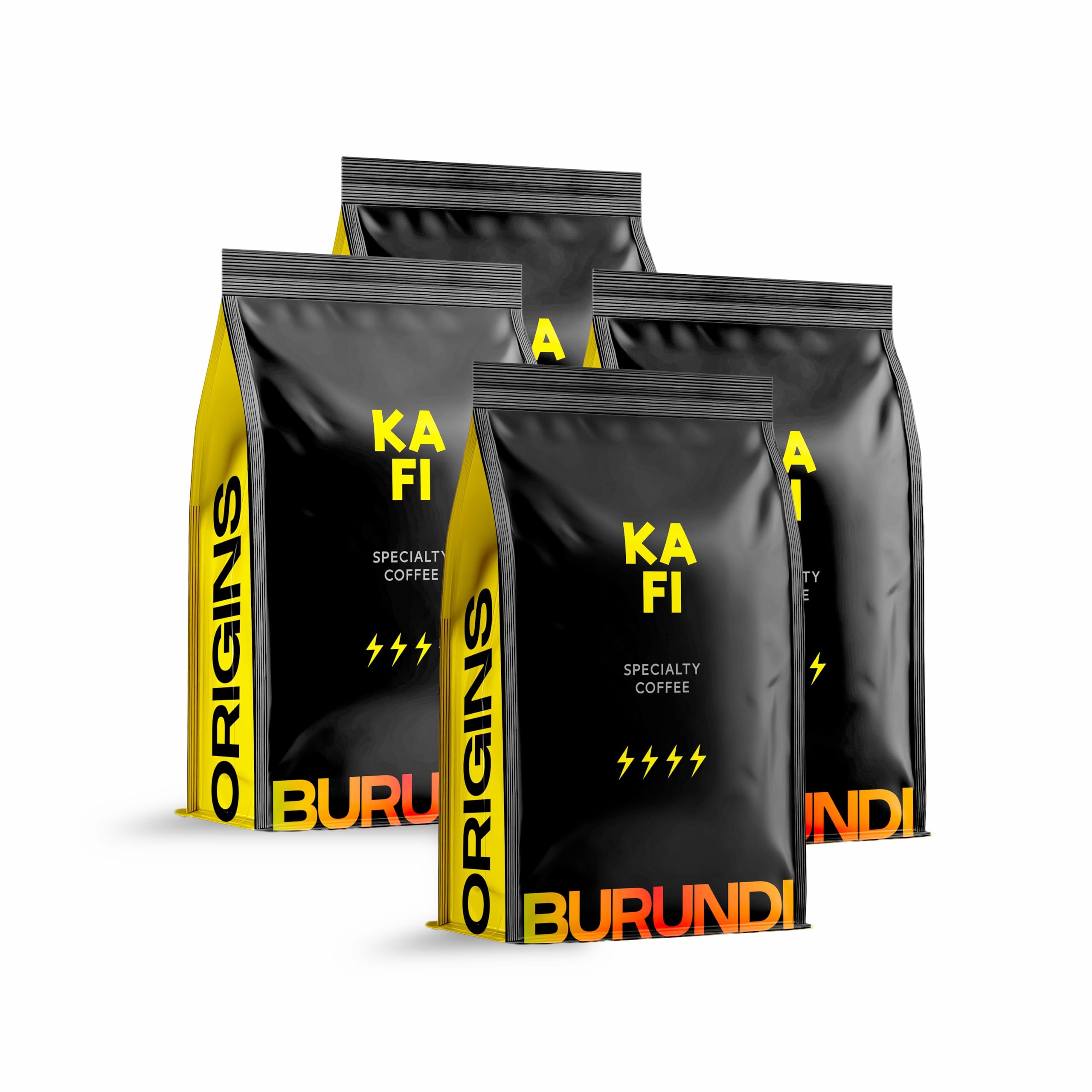 KAFI Café en Grano de Especialidad Burundi 2kg (4x500g) - 100% Arábica Natural - Notas de Fruta y Caramelo - Cuerpo Equilibrado y Complejo - Ideal para Cafetera Superautomática y Molinillo