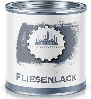 Lausitzer Farbwerke traditioneller 2-K Fliesenlack für Fliesen inkl. Härter Fliesenlack GLÄNZEND Für...