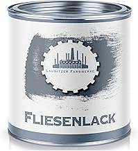 Lausitzer Farbwerke traditional 2-K tile paint set for tiles including Hardener Tile Paint Shiny for Floor Tiles and Wall Tiles Choice of Colours 2 Components Paint, transparent