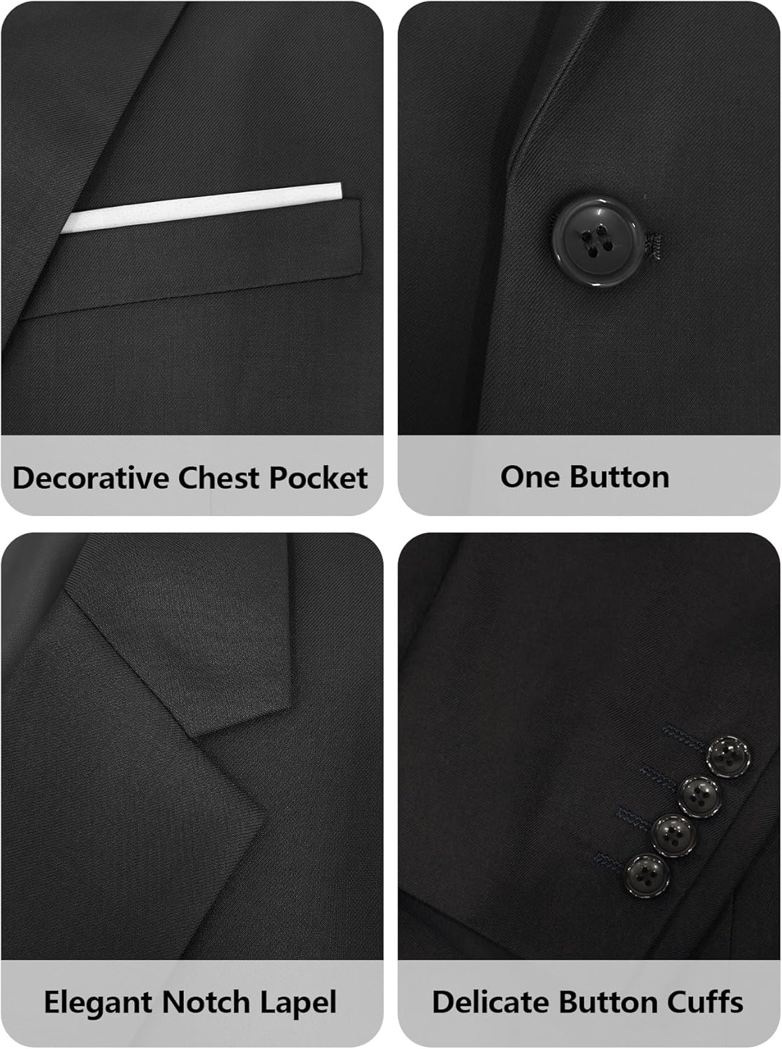 Men's Slim Fit Suit Jacket One Button Casual Lightweight Suit Daily Jacket Sport Coat - Image 6