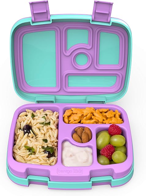 Bentgo Kids Prints (Mermaid Scales) - Leak-Proof, 5-Compartment Bento-Style Kids Lunch Box  Ideal Portion Sizes for Ages 3 to 7  BPA-Free and Food-Safe Materials