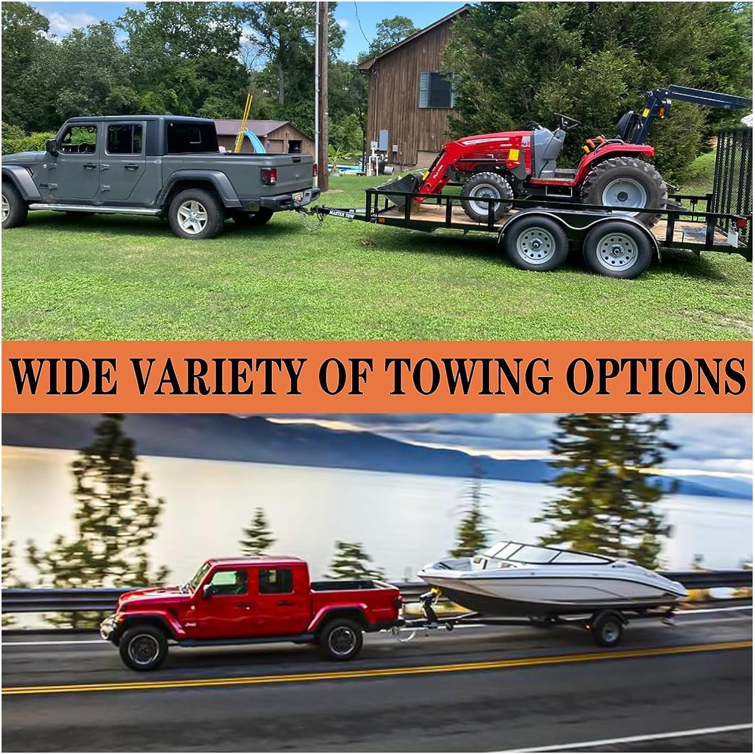Trailer Hitches, Car Rear Bumper Trailer Hitch Receiver Tow Hitch Ball Mount with Hook