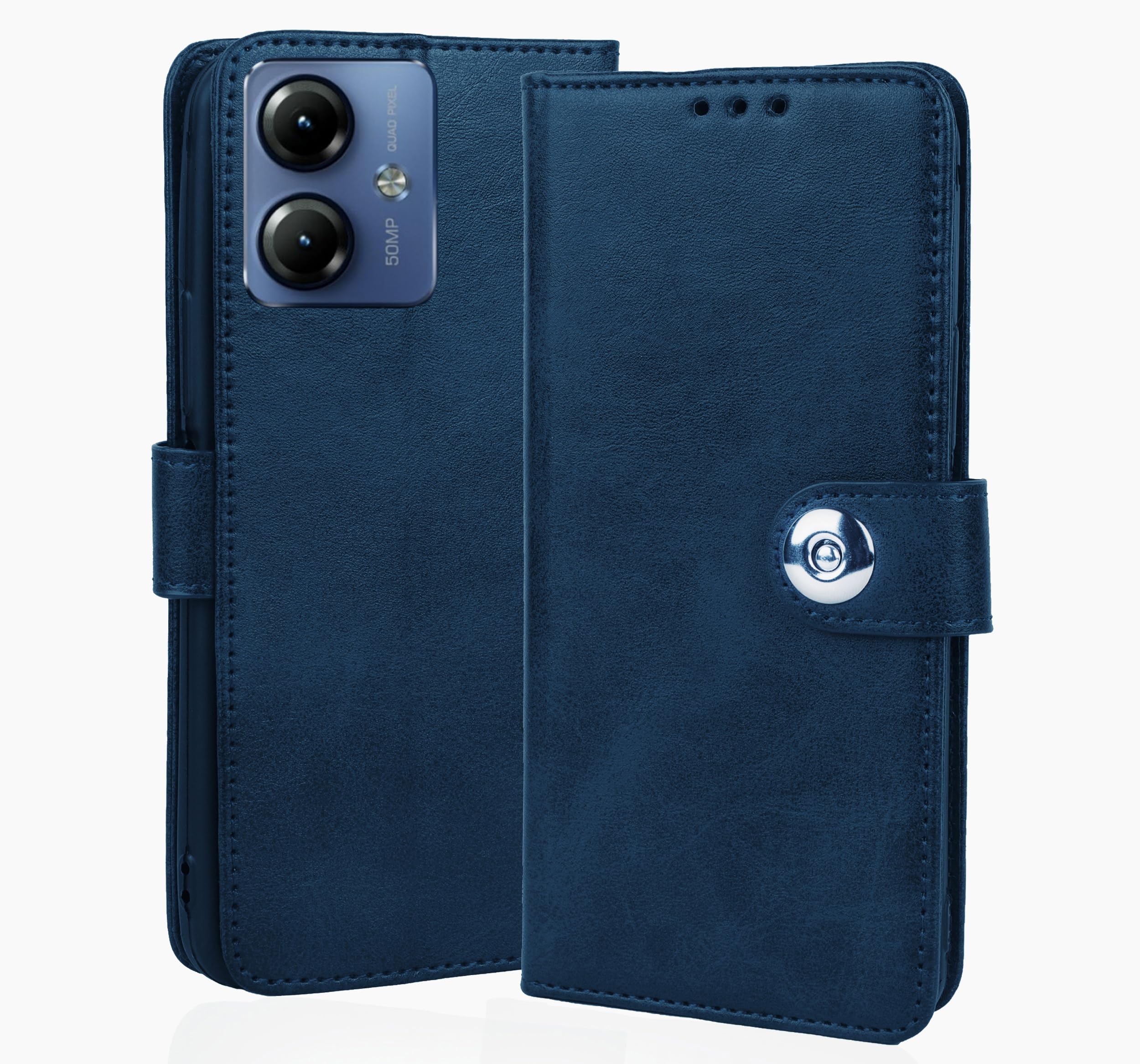 See full amazon price history chart for SESS XUSIVE Leather Flip Cover for Motorola Moto G14 Wallet Slim Book Cover with Card Slots Inside Pockets Designer Button Magnet Closure - Button Blue SESS XUSIVE Leather Flip Cover for Motorola Moto G14 Wallet Slim Book Cover with Card Slots Inside Pockets Designer Button Magnet Closure - Button Blue (B07N313KS8) Amazon Price History, Amazon Price Tracker