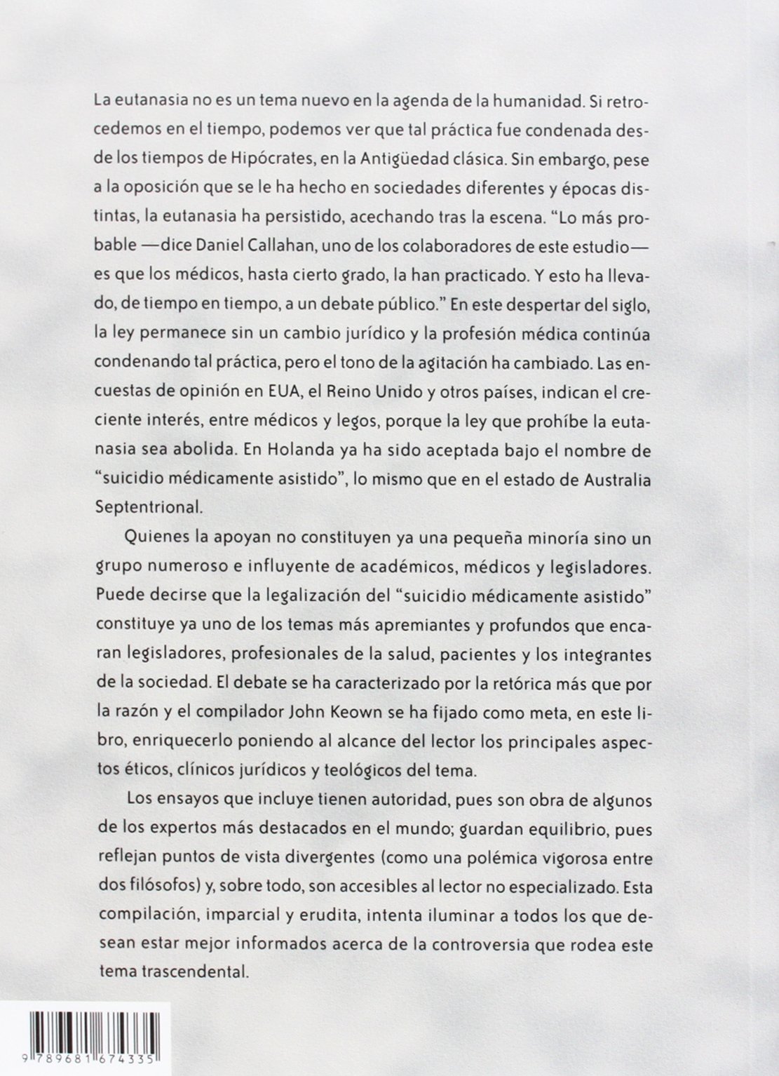 EUTANASIA EXAMINADA,LA (Ciencia Y Tecnologia (fce))