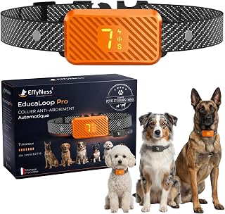 Collier Anti Aboiement Chien - Nouveau 2026 : Résultat Stop Immédiat - Automatique - Réglable - 3 Modes/7 Niveaux - Rechargeable - sans Douleur - Petits Gros Chiens - Electrique Anti-Aboiement