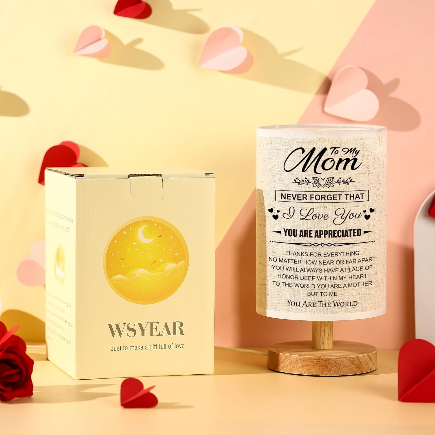 WSYEAR Valentines Day Birthday Gifts for mom from Son-Table Lamp Mom Gifts from Daughter for Mother Night Light Anniversary Present for Mom Christmas Unique - Image 7