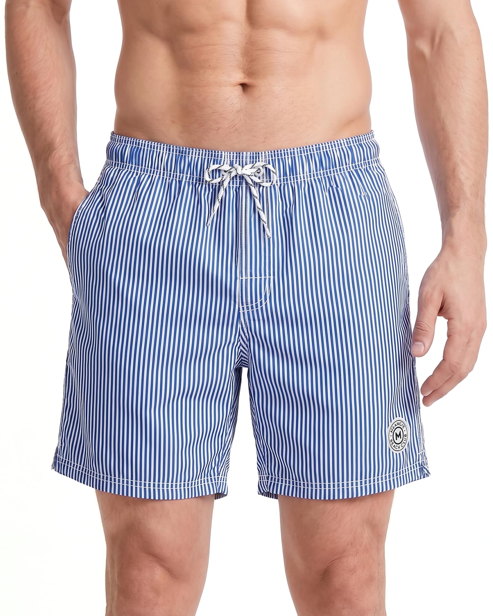 MaaMgic Badehose Herren Badeshorts Männer 18cm Innenlänge Badehosen Für Herren Schnelltrocknend Boardshorts Surfen Strandhose Mit Mesh-Futter