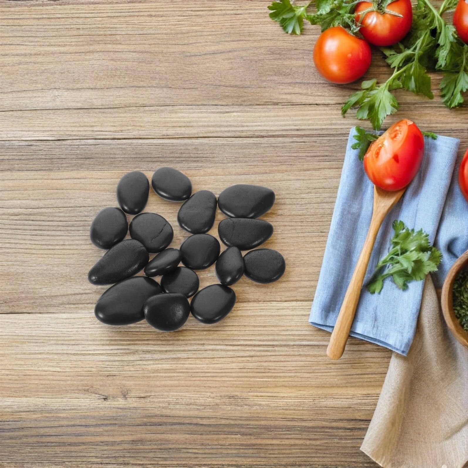Homoyoyo Pierres de Cuisson Naturelles pour Barbecue et Grillades, Galets Résistants la Chaleur 2-3 Cm, 1 Kg, Pierres Multifonctions pour Barbecue, Cuisson de Steak et Aménagement