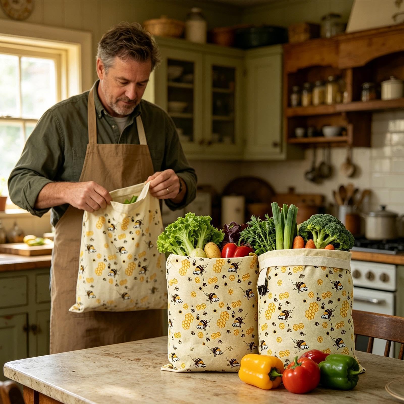 Sacchetti di d' per pane e alimenti, riutilizzabili | Sacchetti per il pane per cucina, congelatore, frigorifero, casa, vacanze