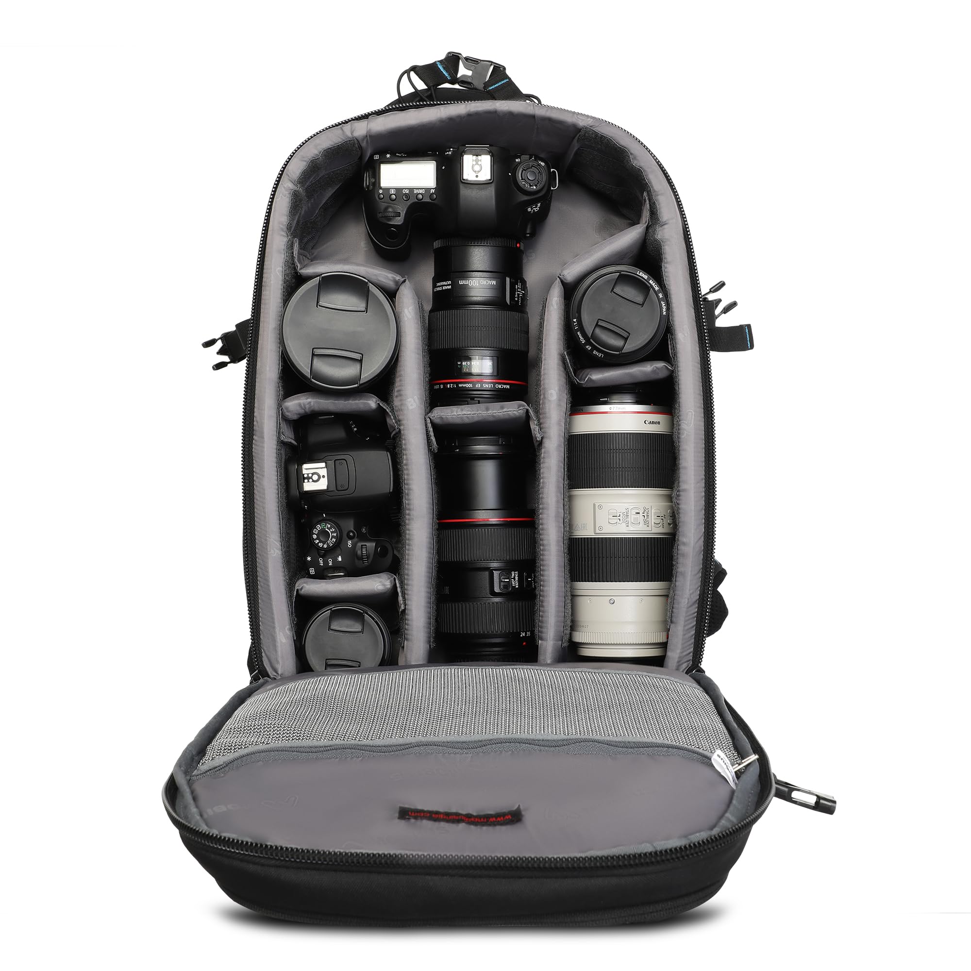 MOBIUS Trensetter Pro DSLR Backpack Bag with Rain Cover|100% Waterproof Camera Bag with 15.4Inch Laptop Compartment Tripod Holder|Suitable for 18-135 85mm-F1 8 70-200 lenses Flash Charger Slot 1
