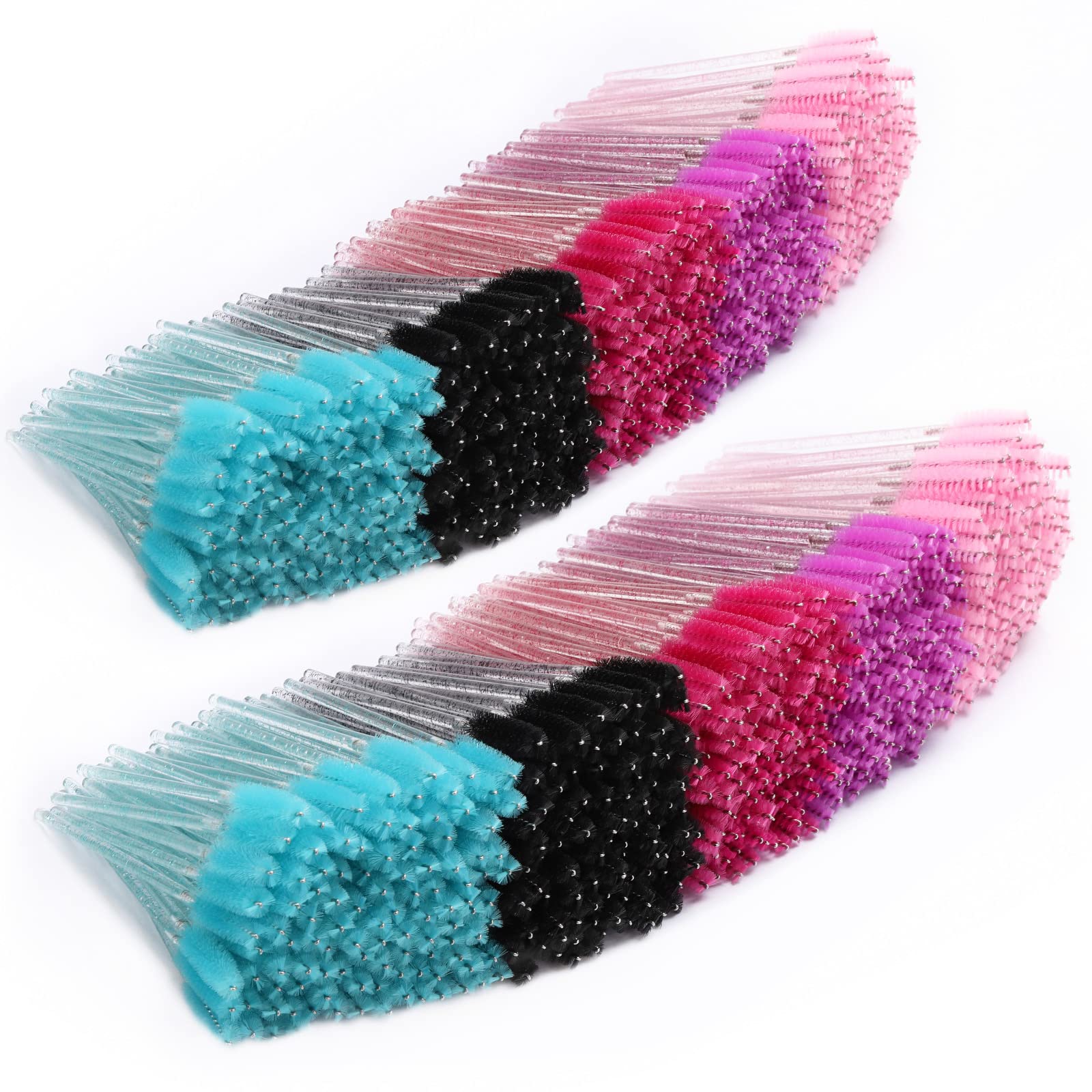 Tbestmax Lot de 2000 brosses à mascara jetables pour extensions de cils et sourcils colorés