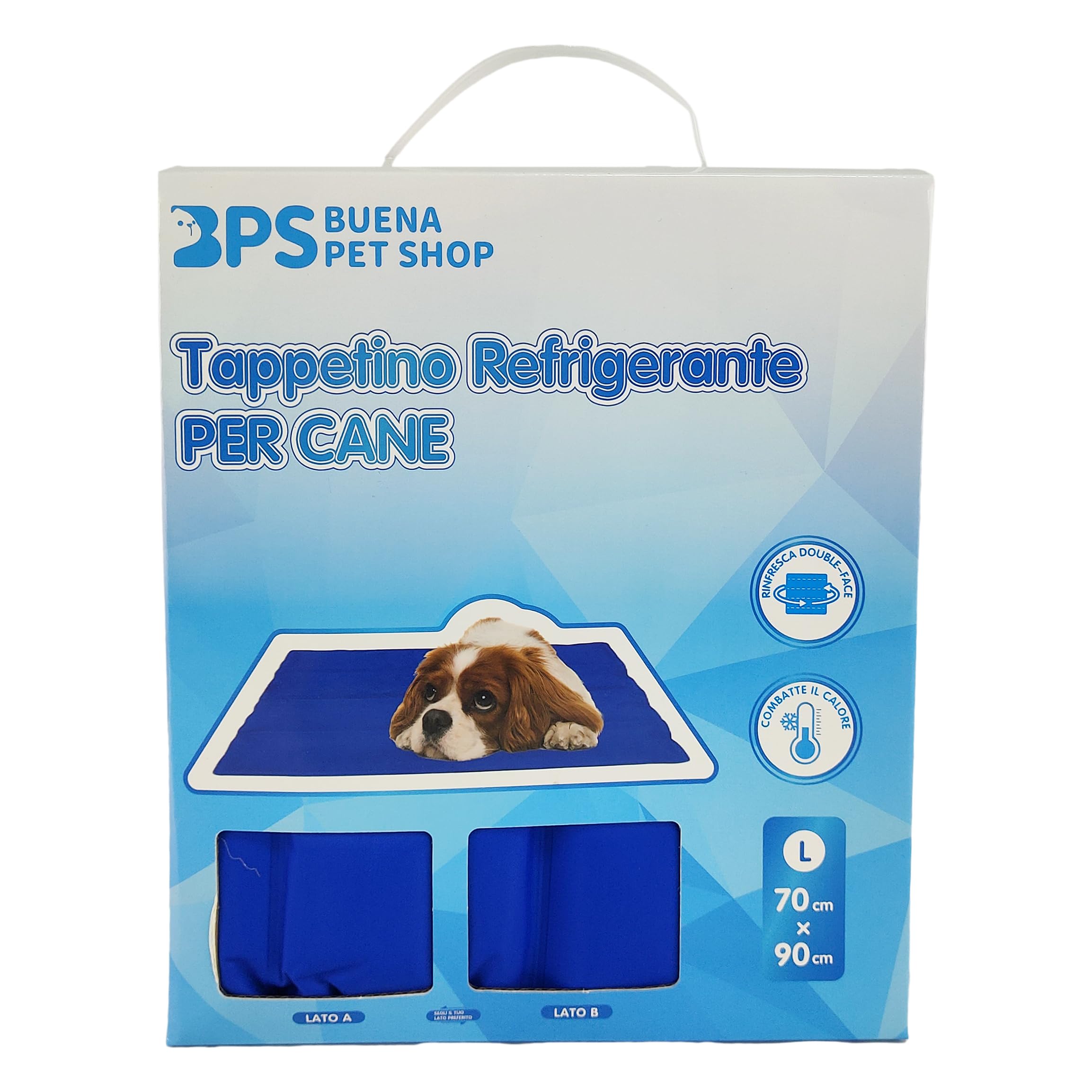 BPS BUENA PET SHOP Tappetino Refrigerante Cane Gatti, misura 90x70cm comodo e SPAZIOSA, in Gel Non tossico, autoraffredamento senza corrente, fresco estare