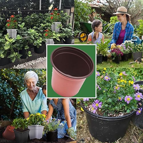Miniatura 8 de Macetas de plástico para plantas de semillero, 3 pulgadas, 100 unidades, contenedor de plantas de flores, maceta de inicio para suculentas al aire