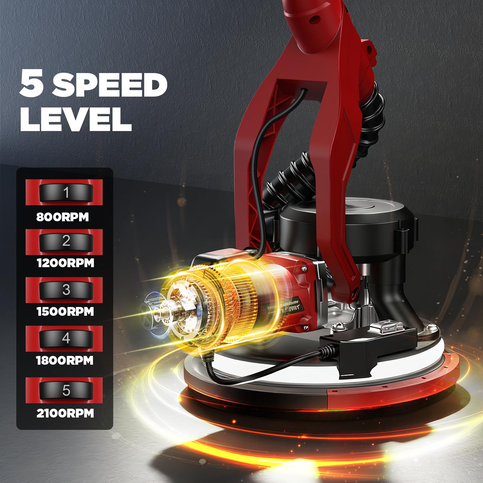 Drywall Sander with Vacuum - Powerful & Quiet -3