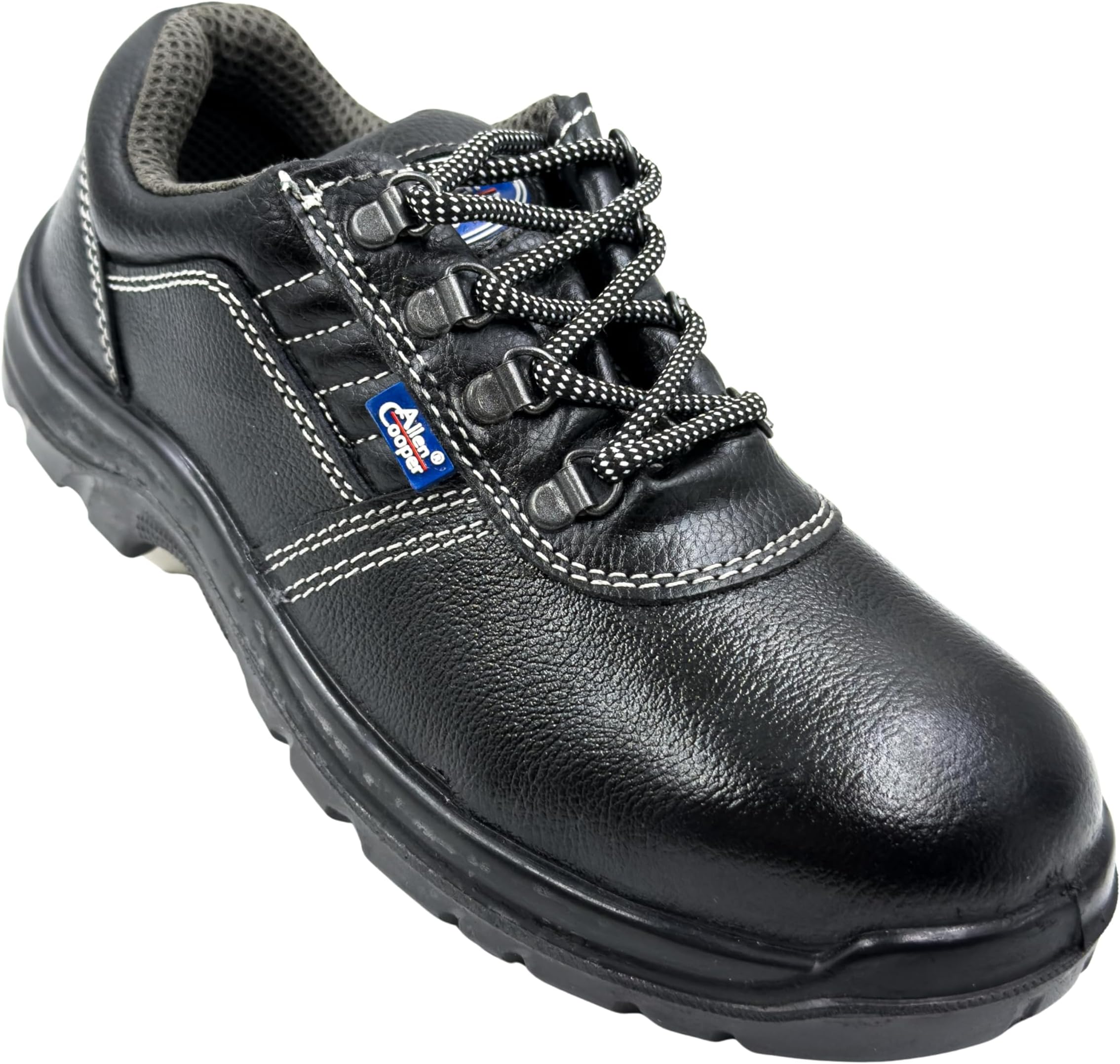 Allen Cooper AC-1267 Men's Black Safety Shoe with Double Density DIP-PU Sole (7 India/UK)