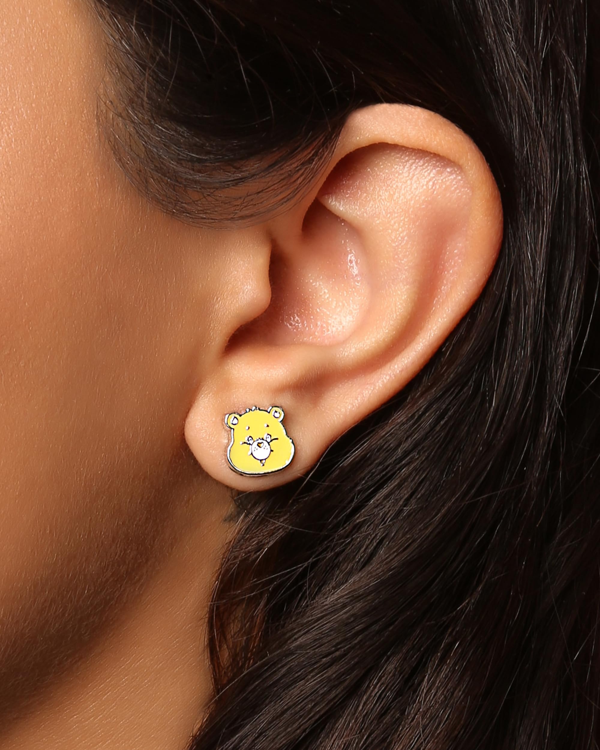 Official Care Bears Stud Earrings Set Pack of 12 Fashion Enamel, Mother's Day Earrings