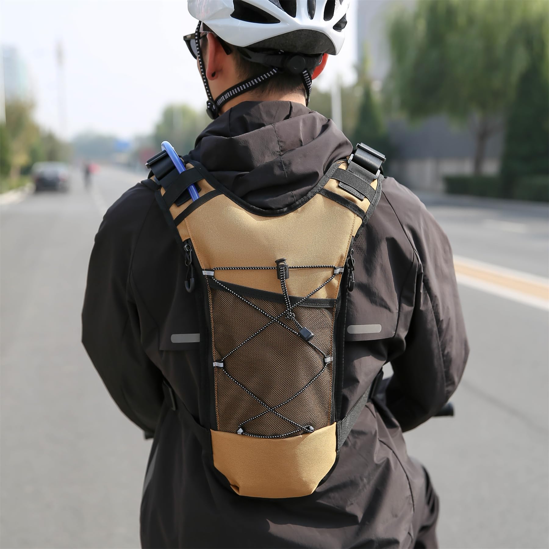 Lauftasche, Trinkweste, Fahrrad-Trinkrucksack, 5 l, für Damen und Herren, leichter Trinkrucksack für Marathon, Trail-Rennen, Joggen, Wandern und Klettern.