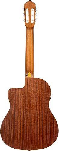 Miniatura 3 de Ortega Guitars 6 cuerdas Family Series Pro Solid Top Acústico-Eléctrica Nylon Guitarra Clásica con Bolsa, Derecha (RCE131)