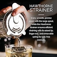 Vista 6 de Final Touch Yarai - Jarra mezcladora con colador Hawthorne - Eleva tu experiencia de cóctel con elegancia clásica y vertido de precisión