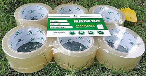 Miniatura 8 de Cinta de embalaje gruesa de 3 x 3 pulgadas x 60 yardas por rollo de recambio, (2.7 mil), cintas industriales fuertes para mudanzas de almacenamiento